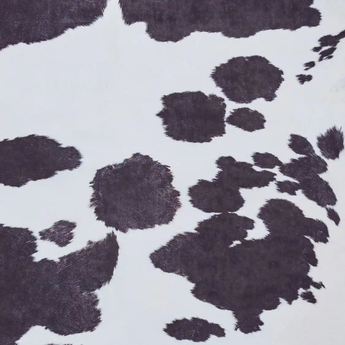 Faux Animal Print Cow Print Black And White Rug - Image 4