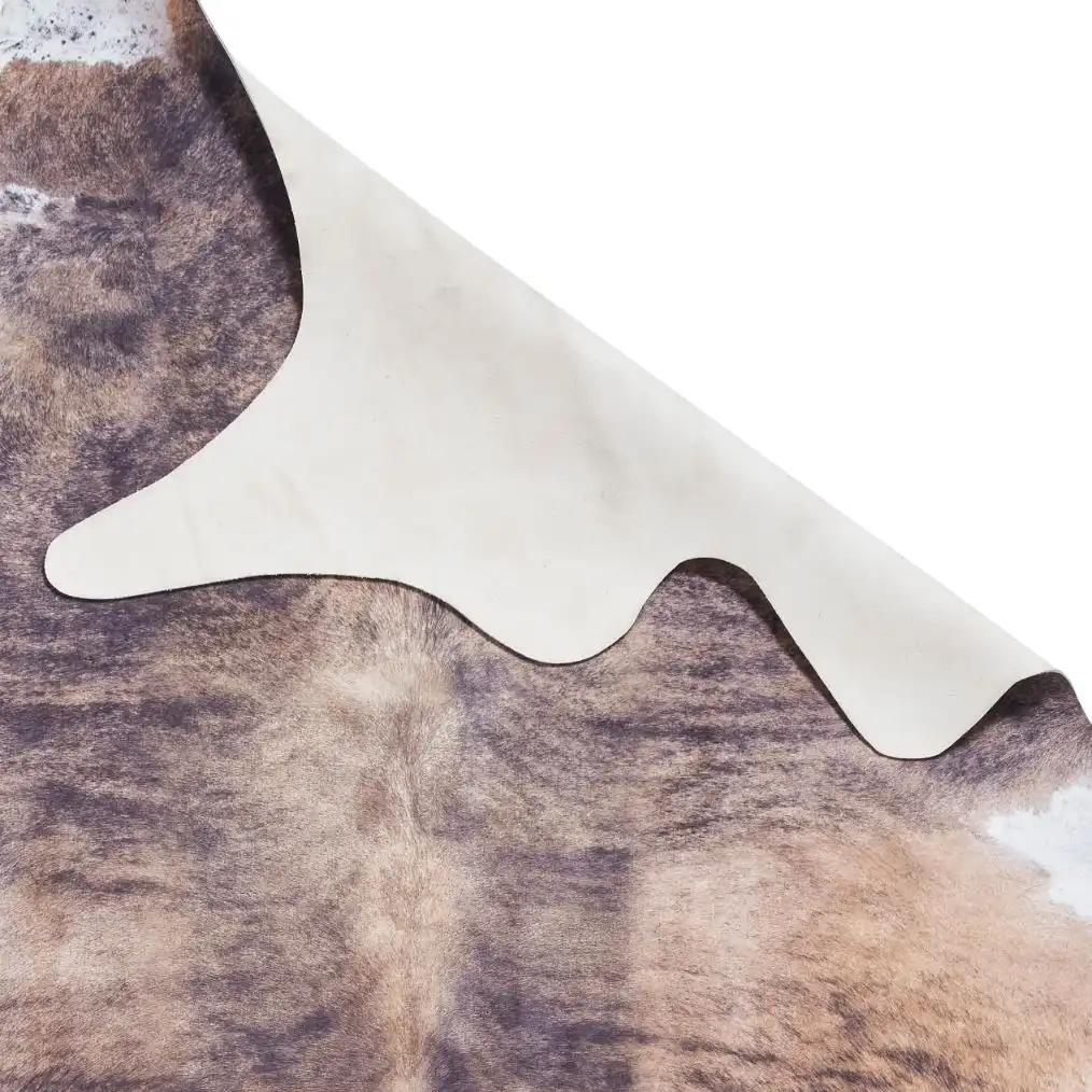Faux Animal Print Cow Print Brown And White Rug - Image 5