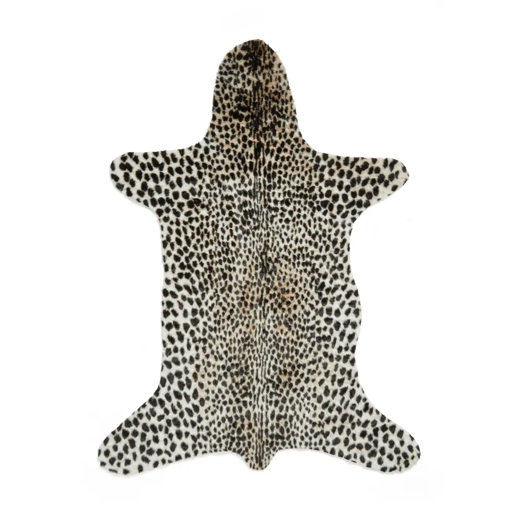Faux Fur Cheetah Print Brown/White - Image 3