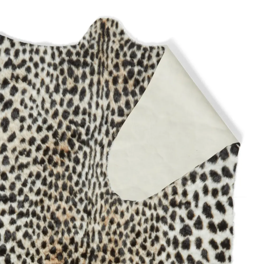 Faux Fur Cheetah Print Brown/White - Image 4