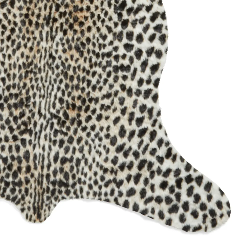 Faux Fur Cheetah Print Brown/White - Image 5