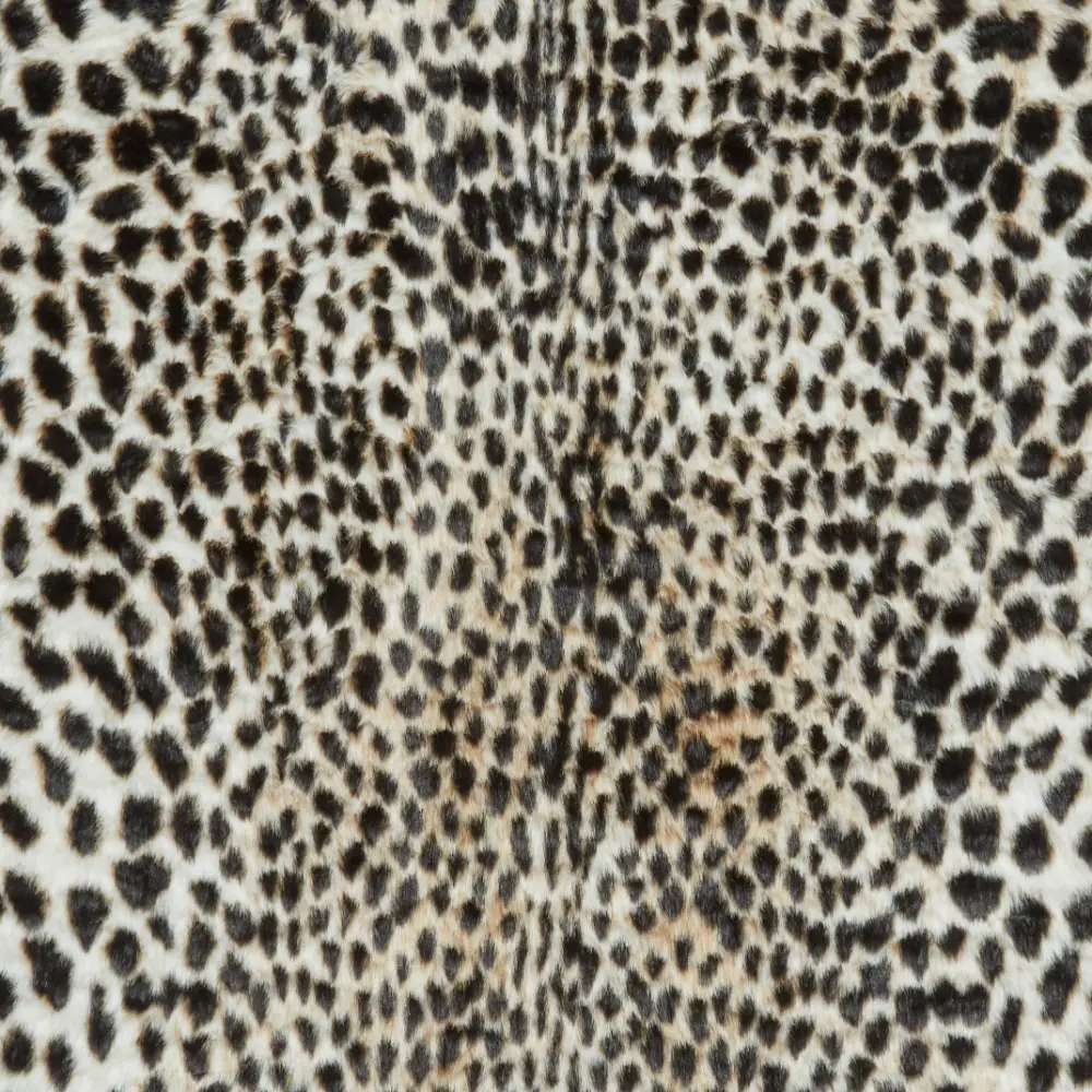 Faux Fur Cheetah Print Brown/White - Image 6