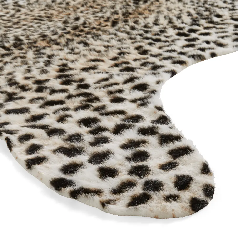Faux Fur Cheetah Print Brown/White - Image 7
