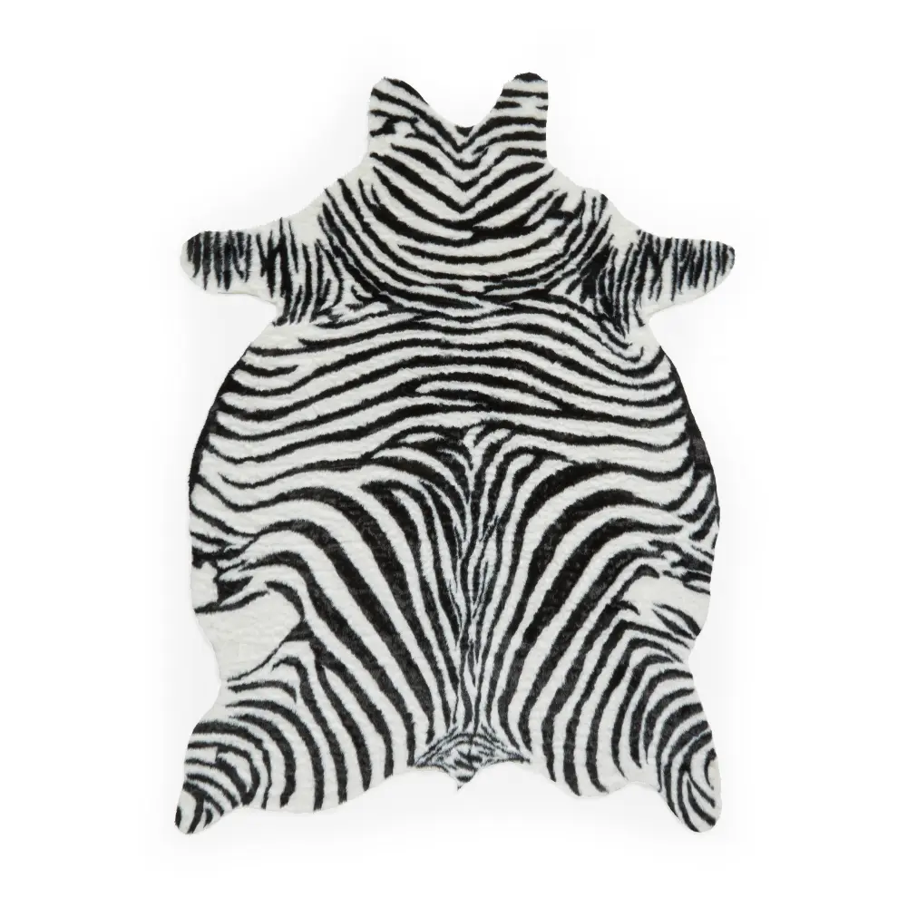 Faux Fur Zebra Black/White - Image 7