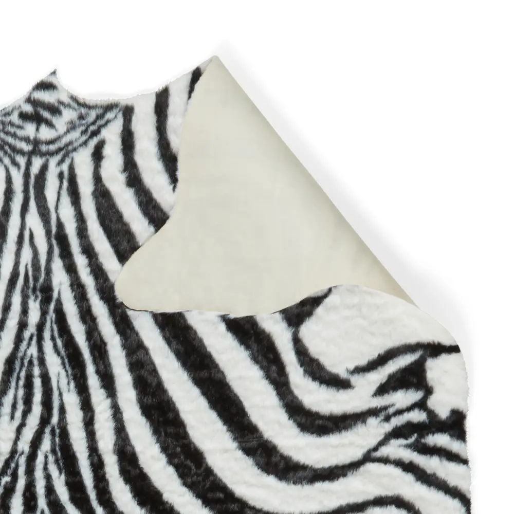 Faux Fur Zebra Black/White - Image 8