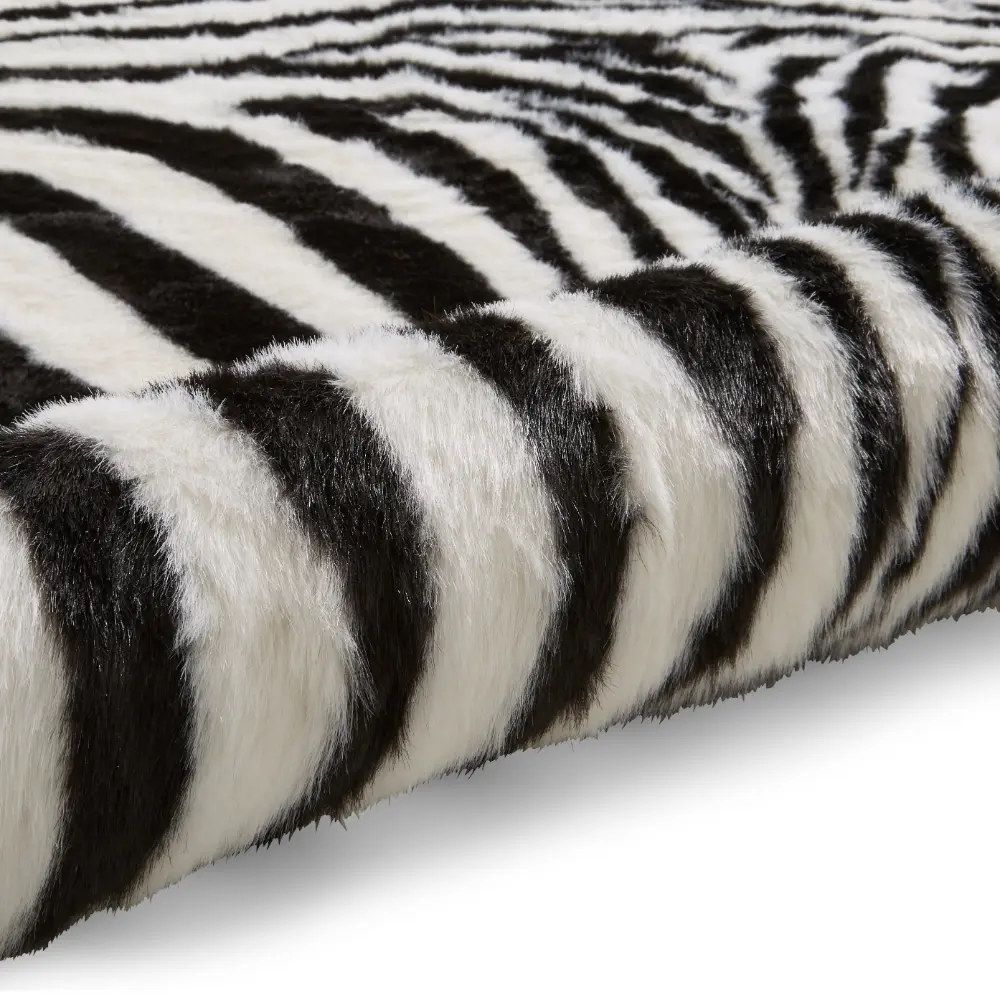 Faux Print Zebra Black/White - Image 5