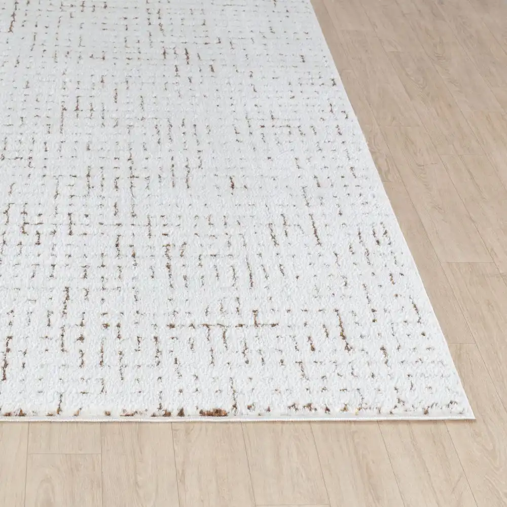 Amandine Scandi Modern High Pile Ivory/Brown Rug - Image 3