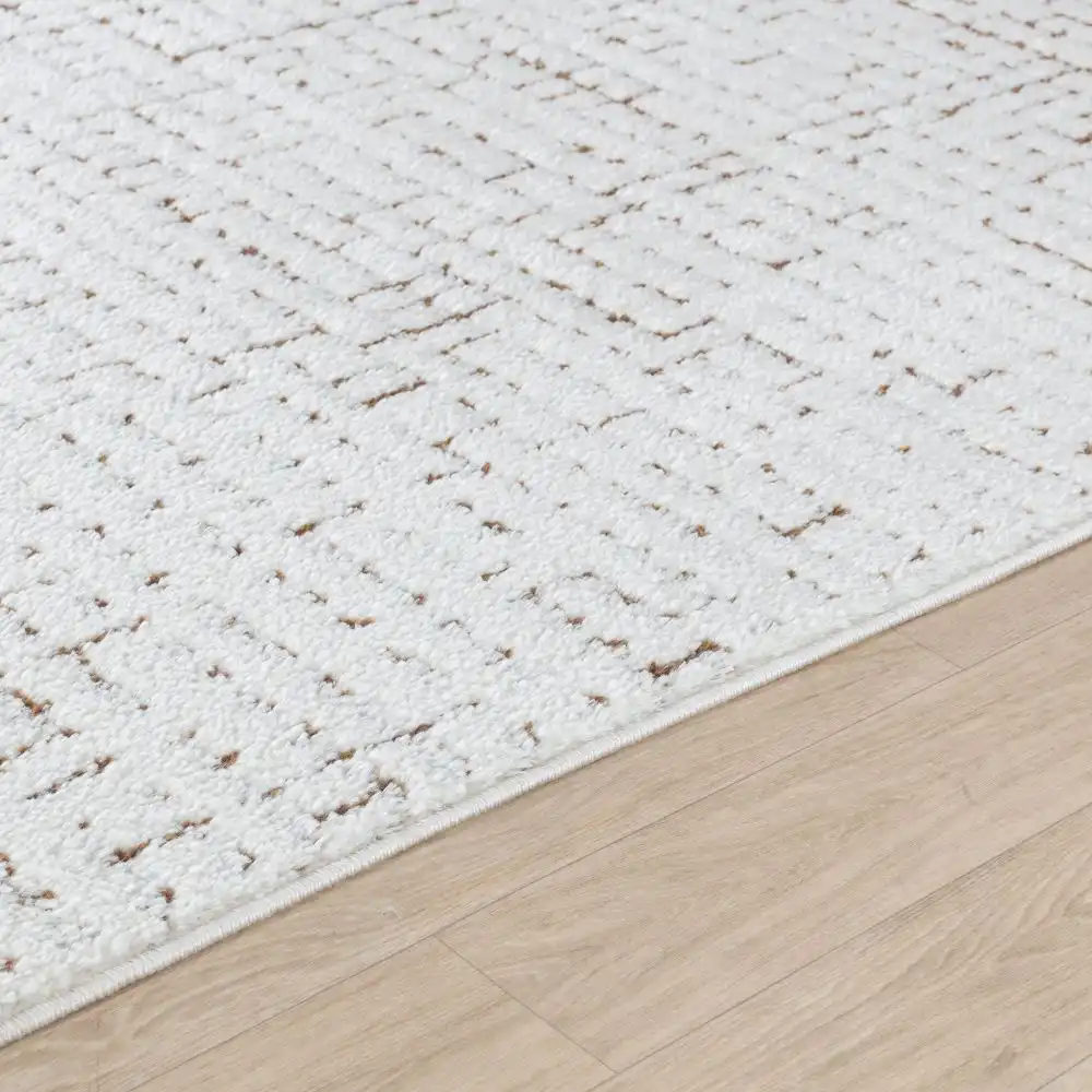 Amandine Scandi Modern High Pile Ivory/Brown Rug - Image 8