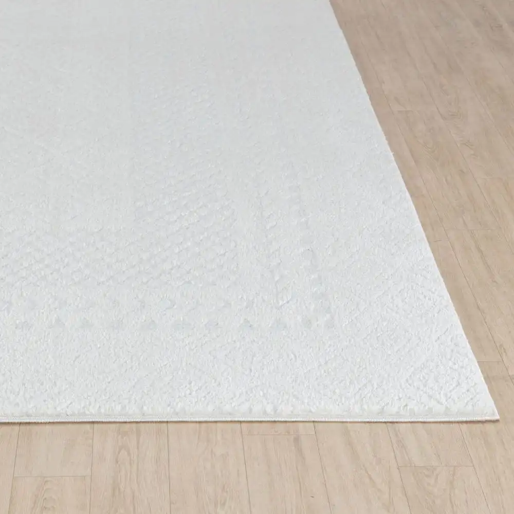 Ambre Scandi Modern High Pile Ivory/Off-White Rug - Image 4