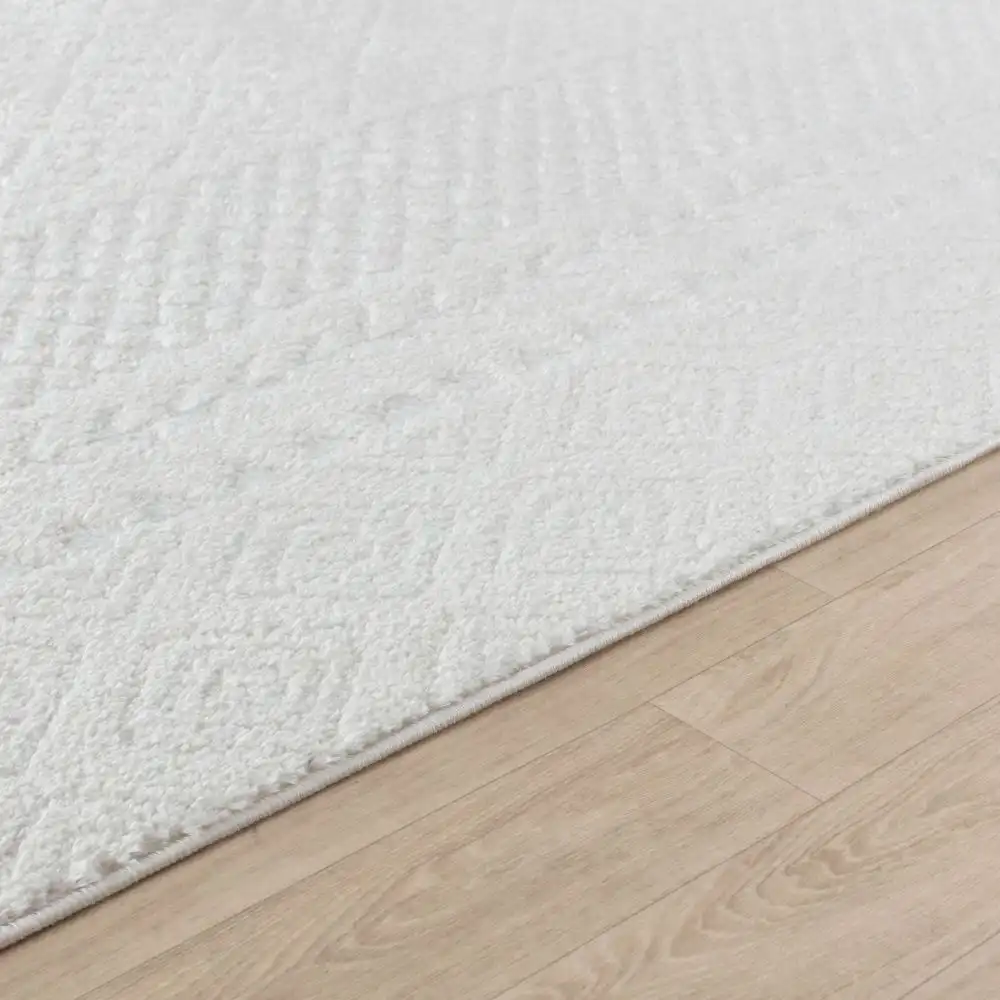 Ambre Scandi Modern High Pile Ivory/Off-White Rug - Image 7