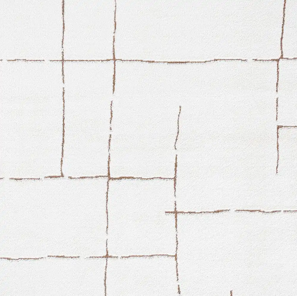 Ava Scandi Modern High Pile Ivory/Brown Rug - Image 2