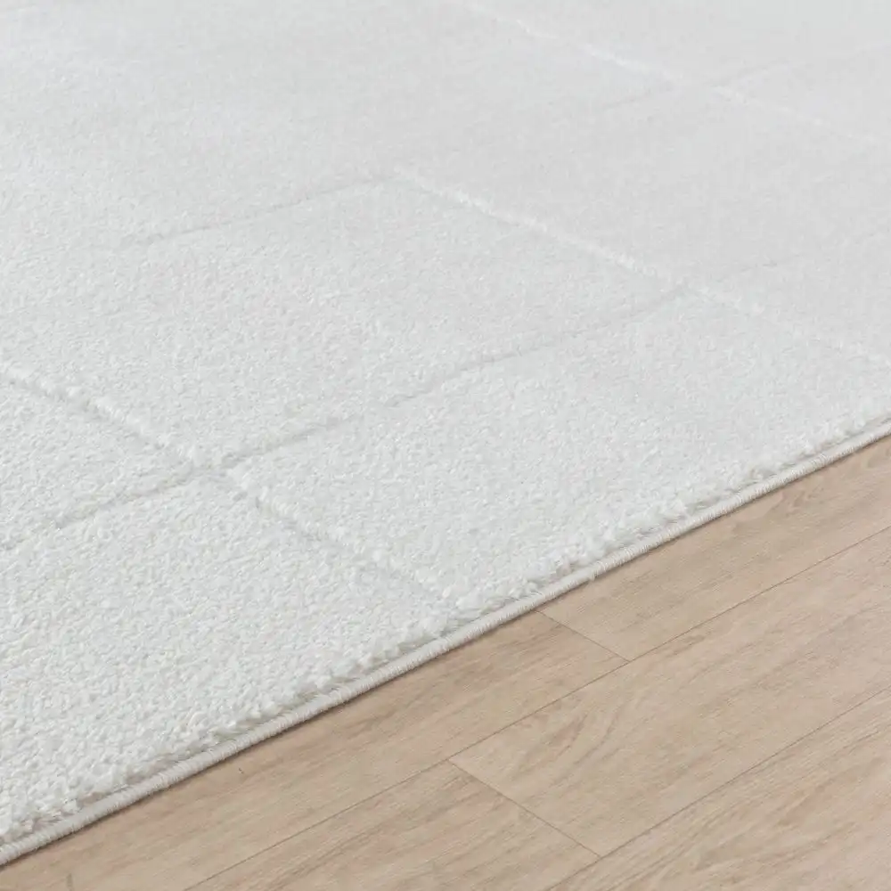 Ava Scandi Modern High Pile Ivory/Off-White Rug - Image 3
