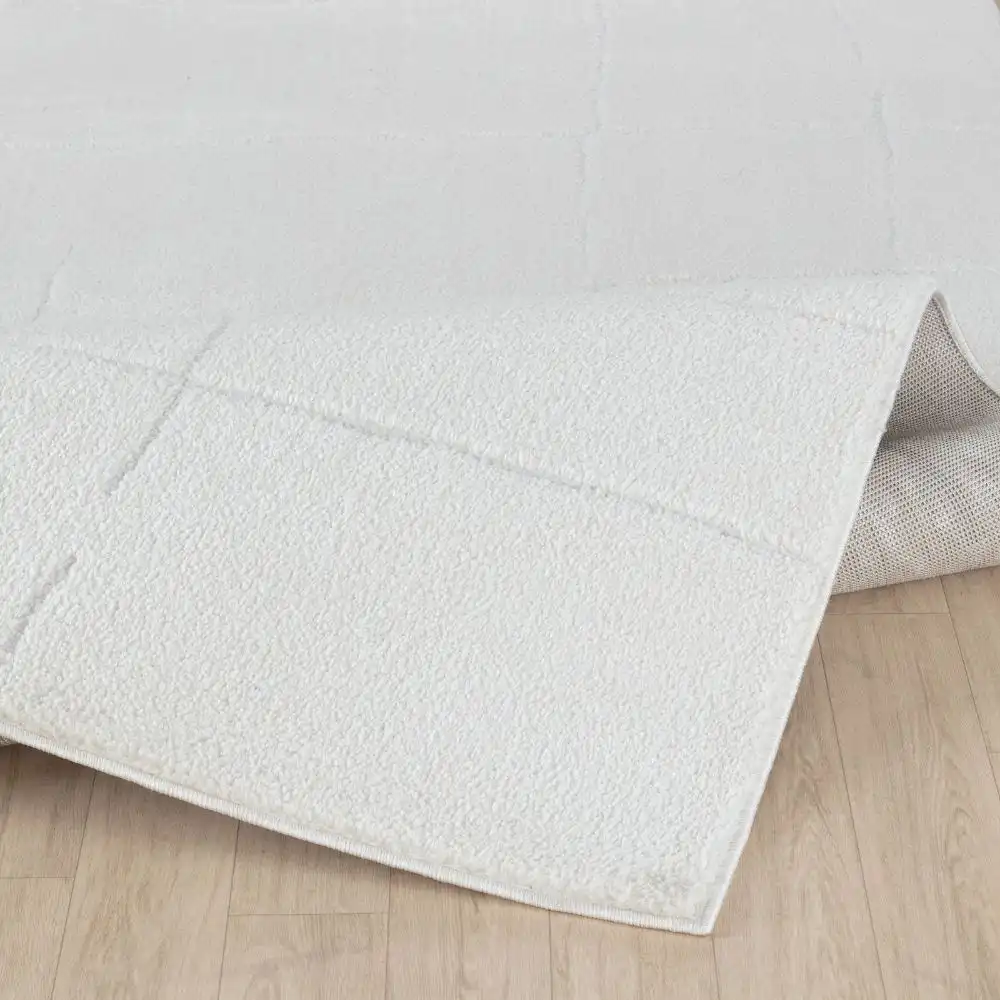 Ava Scandi Modern High Pile Ivory/Off-White Rug - Image 6
