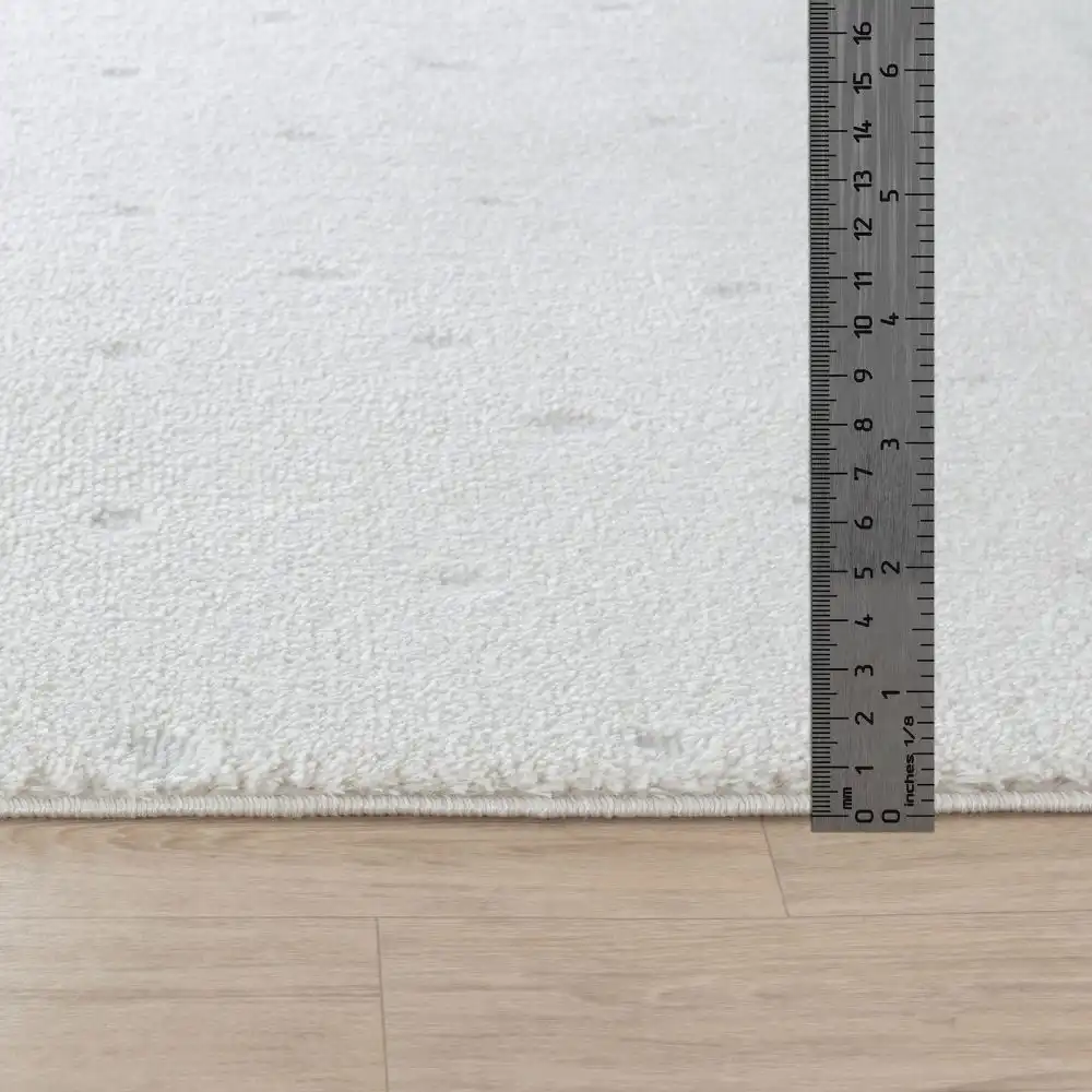 Hikari Scandi Modern High Pile Ivory/Off-White Polka Dot Rug - Image 3