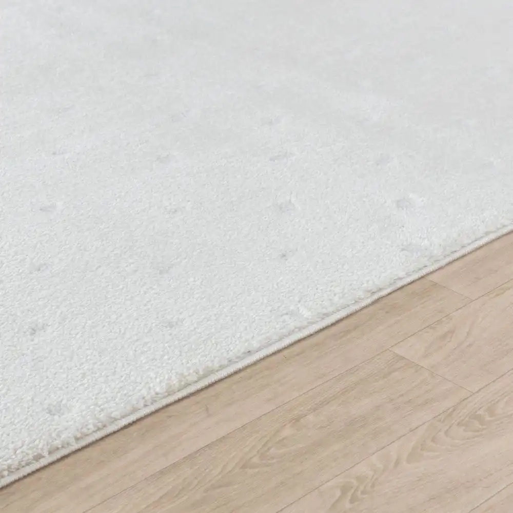 Hikari Scandi Modern High Pile Ivory/Off-White Polka Dot Rug - Image 4