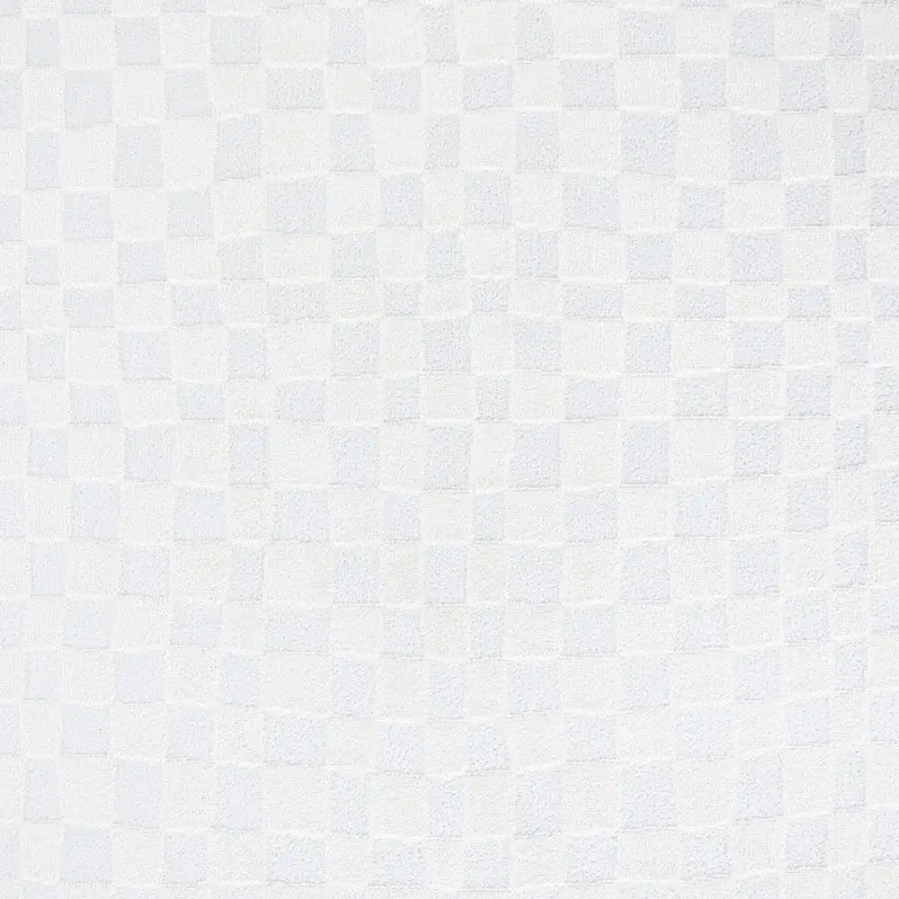 Irina Scandi Modern High Pile Off-White/Ivory Checkered Rug - Image 6
