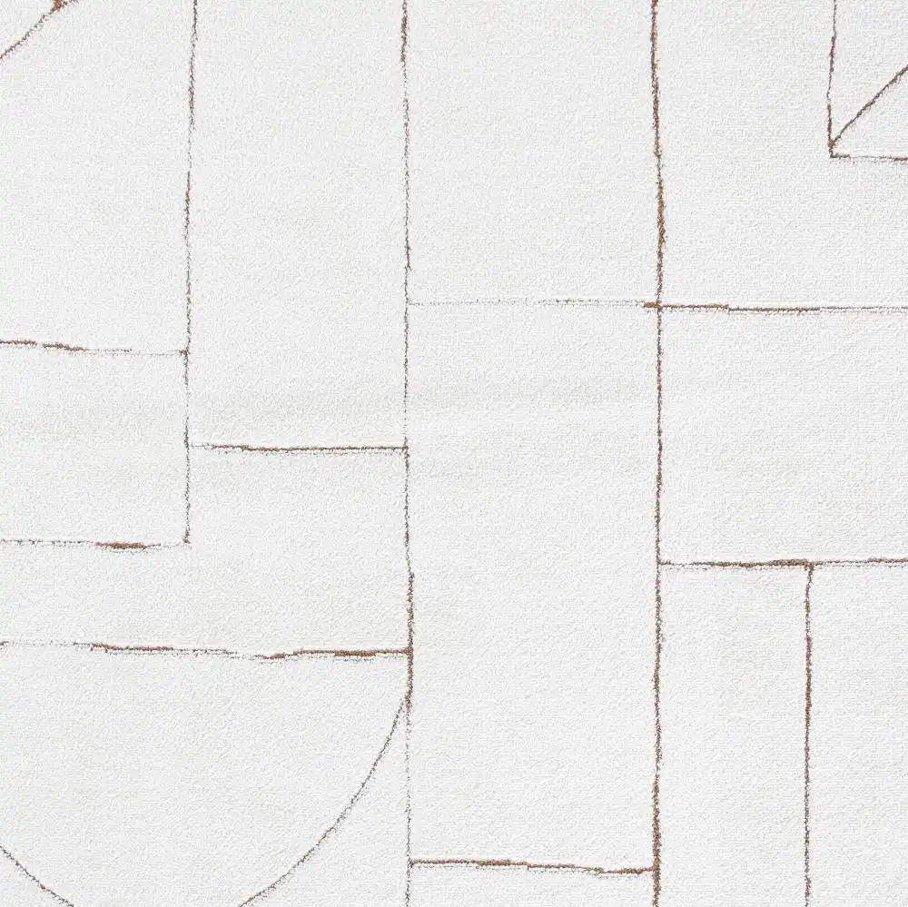 Lisa Scandi Modern High Pile Ivory/Brown Rug - Image 7