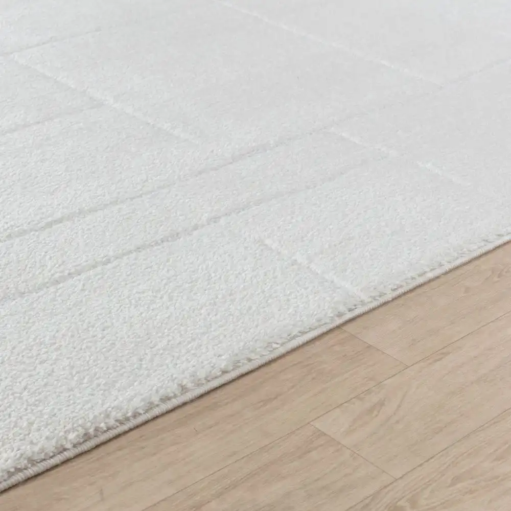 Lisa Scandi Modern High Pile Ivory/Off-White Rug - Image 3