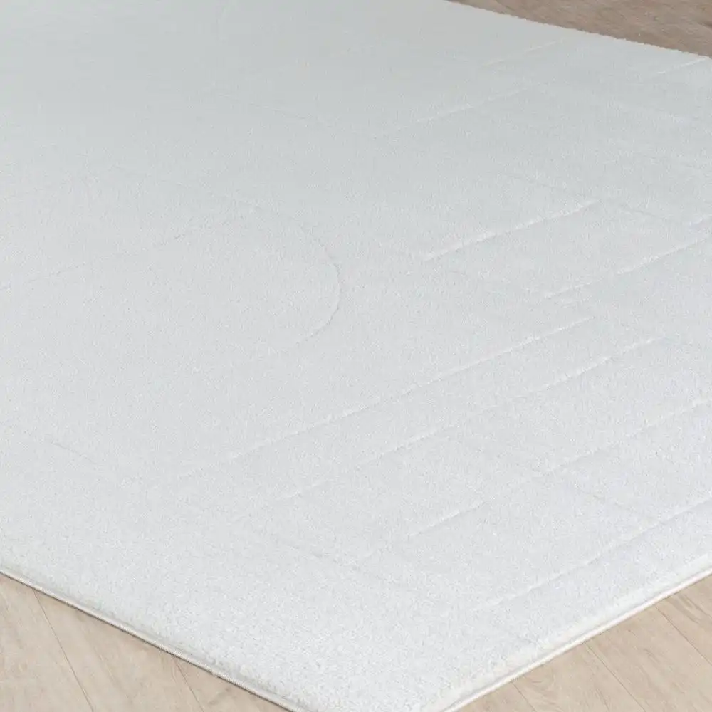 Lisa Scandi Modern High Pile Ivory/Off-White Rug - Image 4