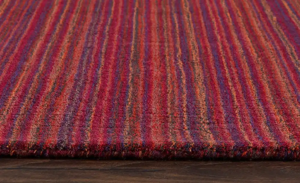 Fine Stripe Purple Pink Rug - Image 3