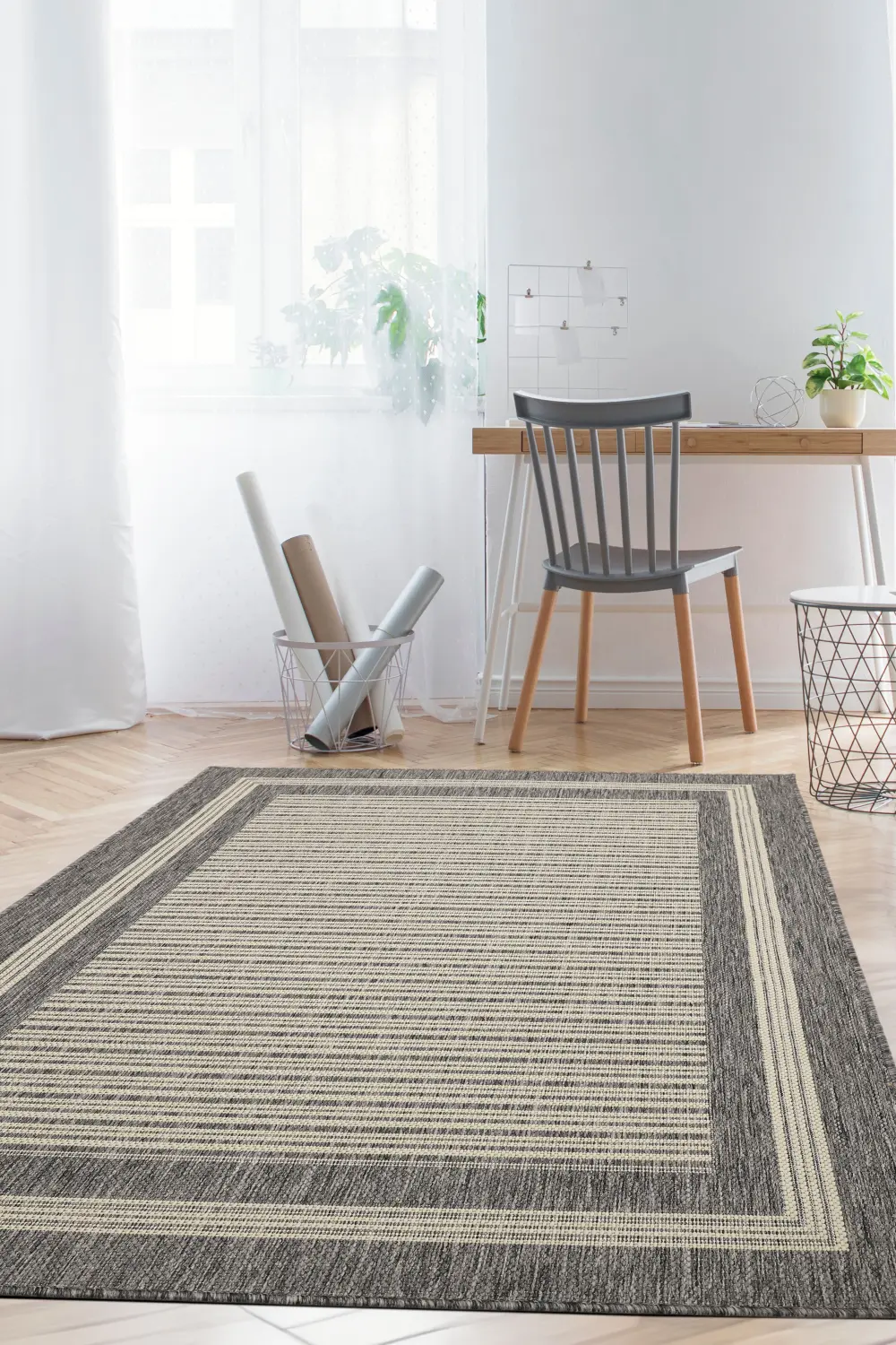FLATWEAVE GEL Border Steel Grey