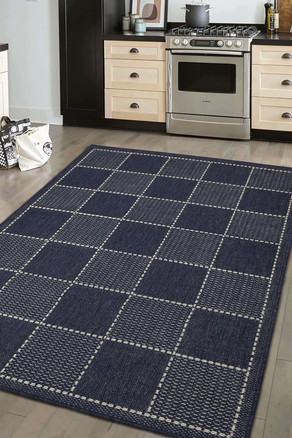 FLATWEAVE GEL Check Navy - Image 2