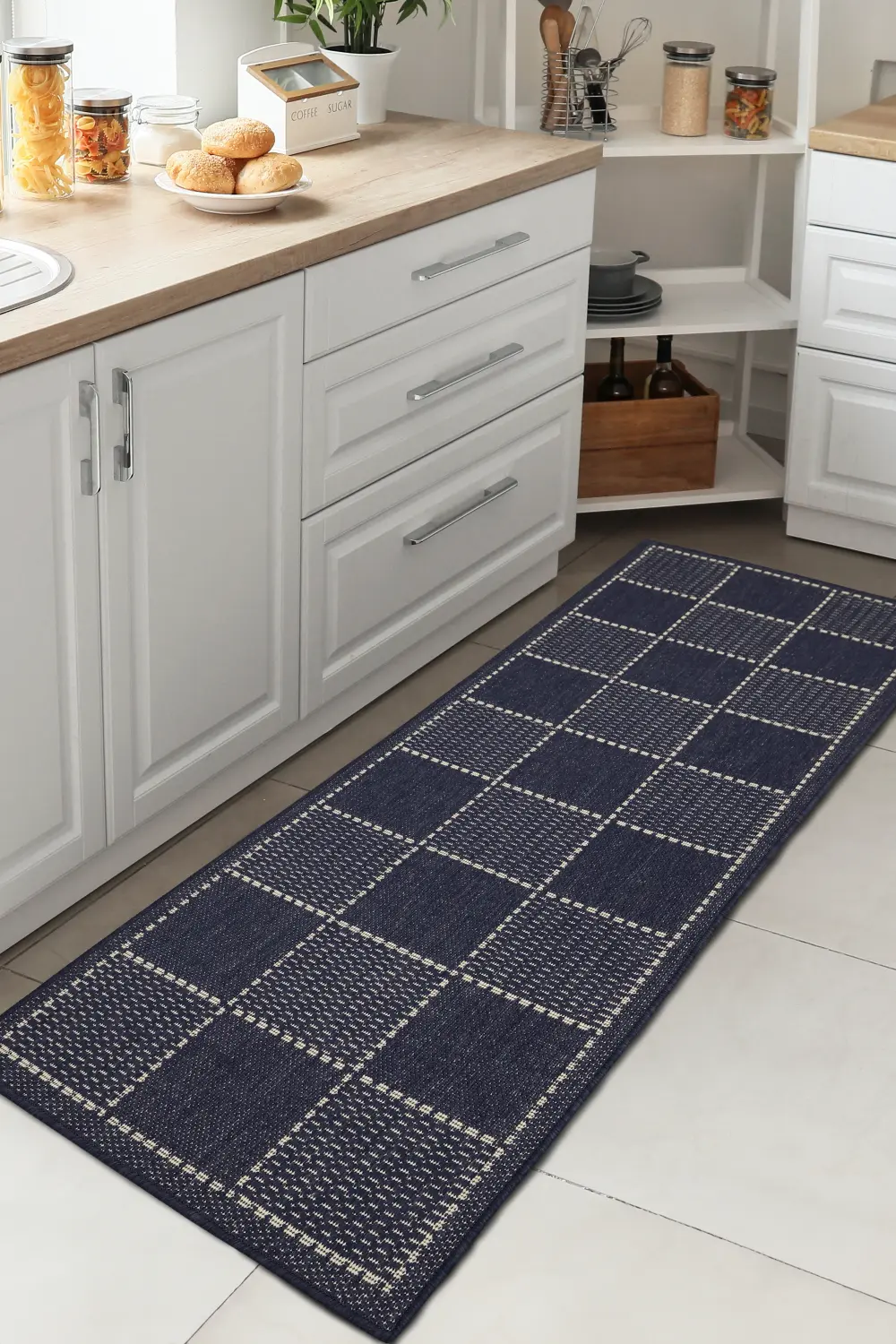 FLATWEAVE GEL Check Navy - Image 3