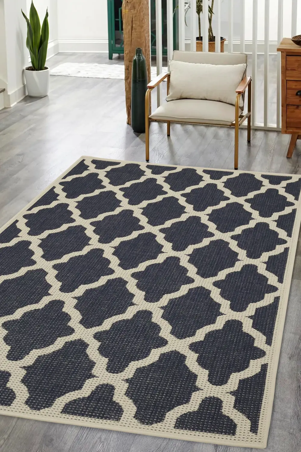 FLATWEAVE GEL l Trellis Navy - Image 2