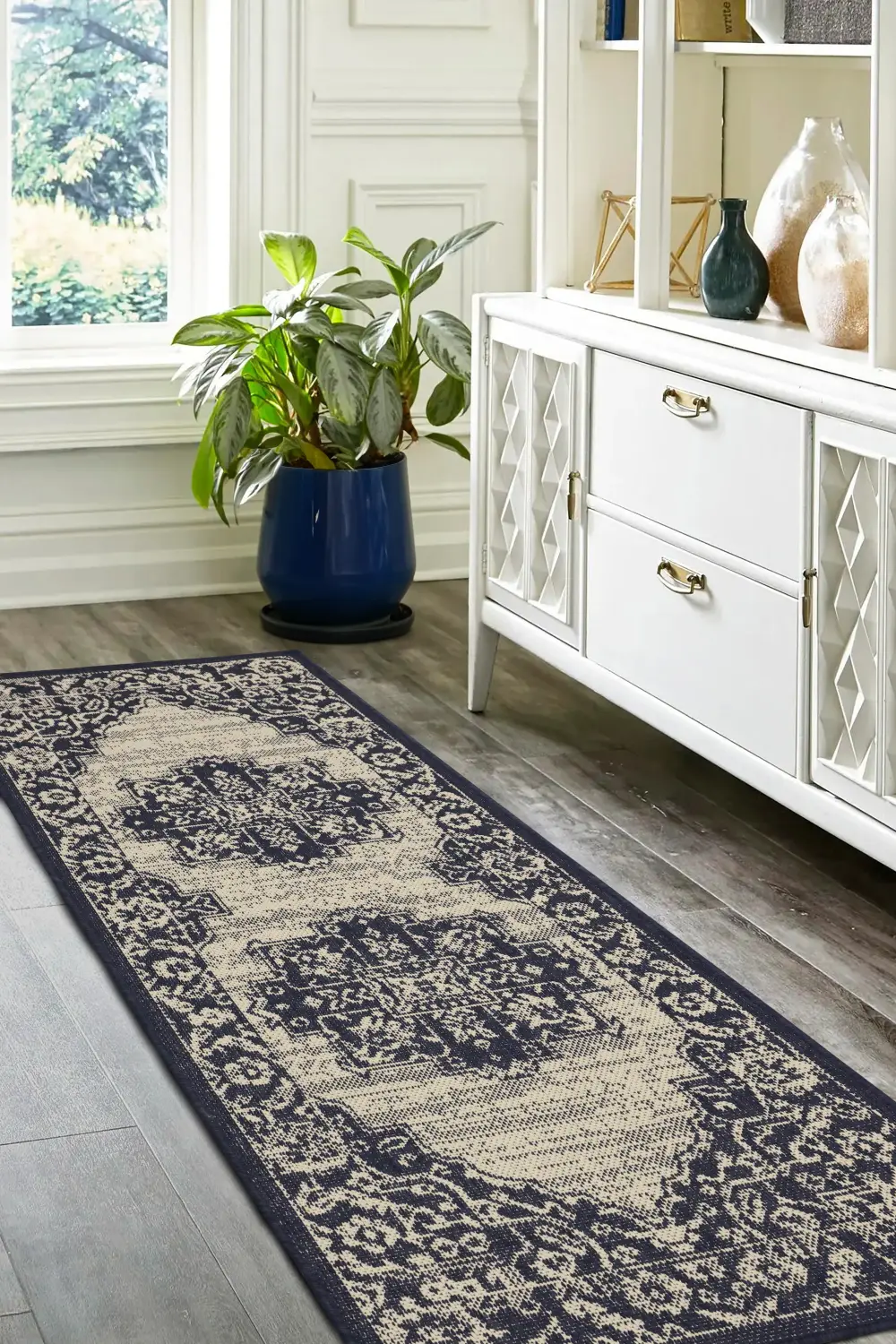 FLATWEAVE GEL Medallion Navy - Image 3