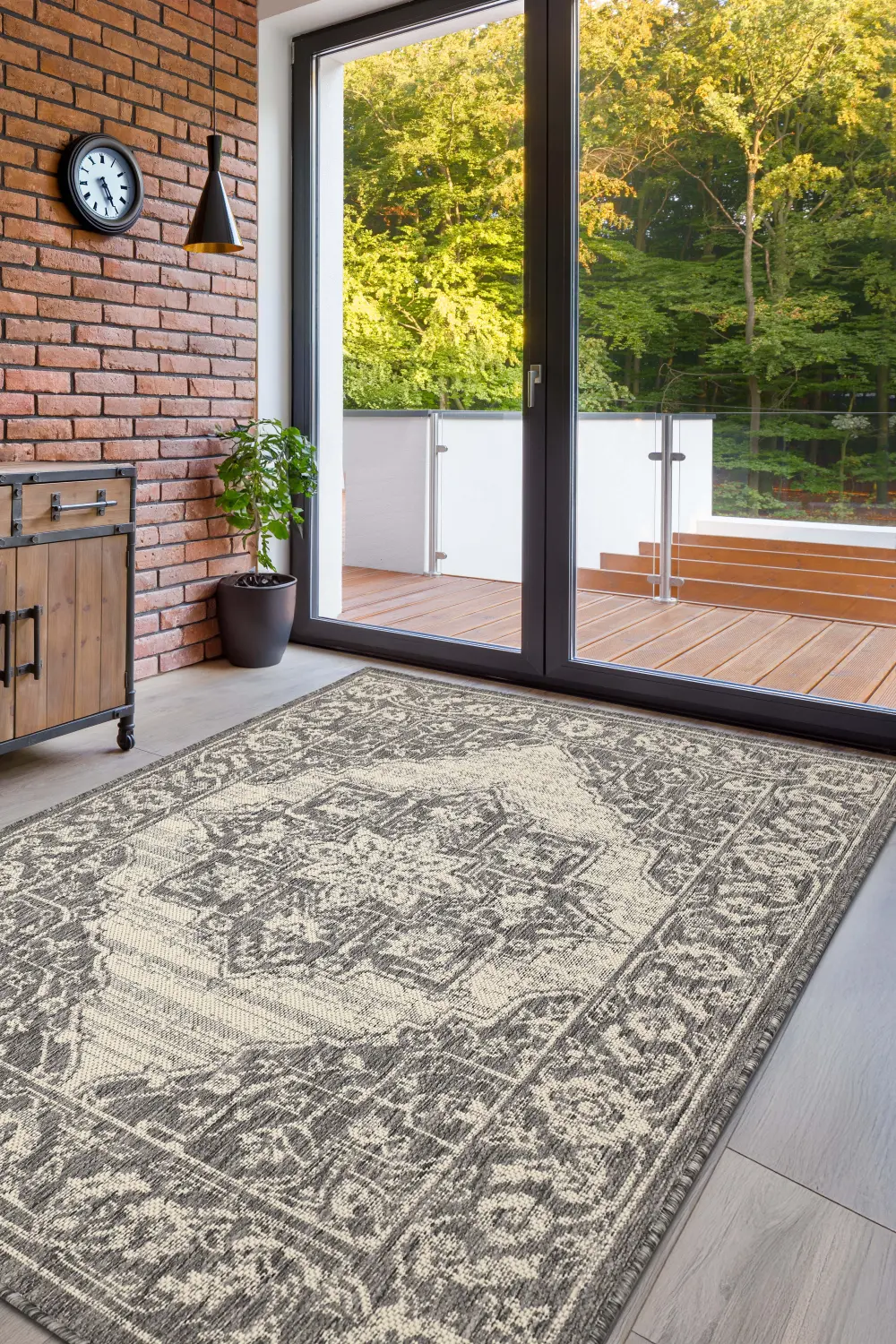FLATWEAVE GEL Medallion Steel Grey