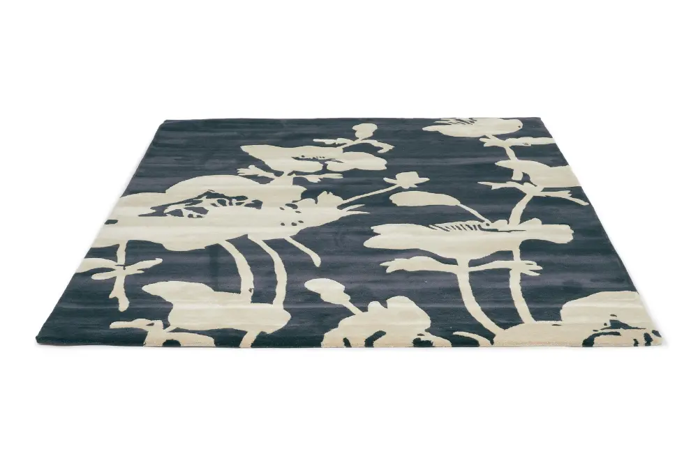 Floral 300 Florence Broadhurst Charcoal 039604 Rug - Image 2