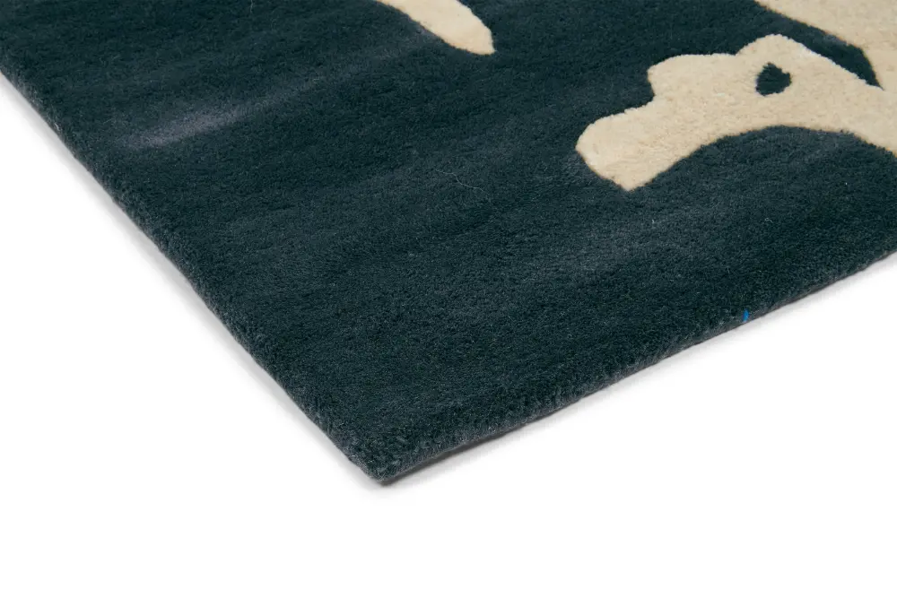 Floral 300 Florence Broadhurst Charcoal 039604 Rug - Image 3