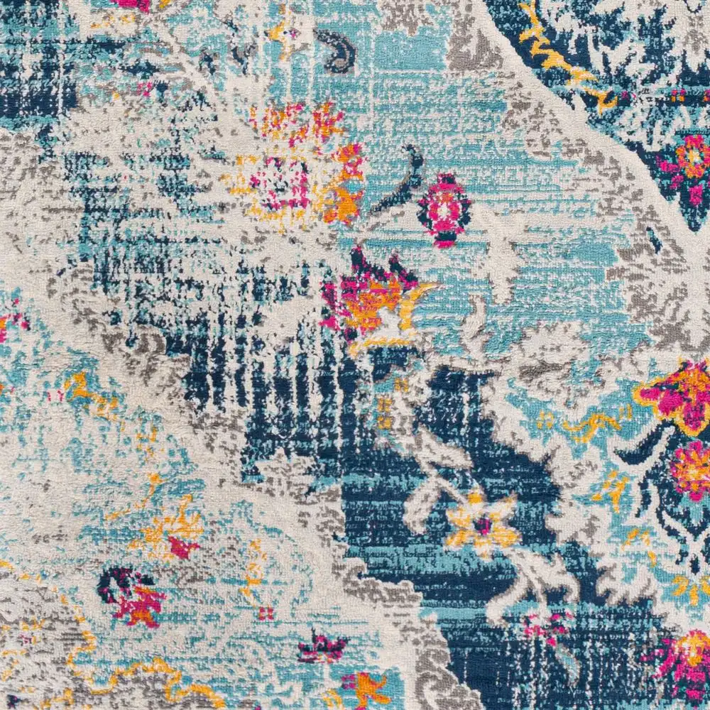 Romy Vintage Oriental Boho Blue Rug - Image 3