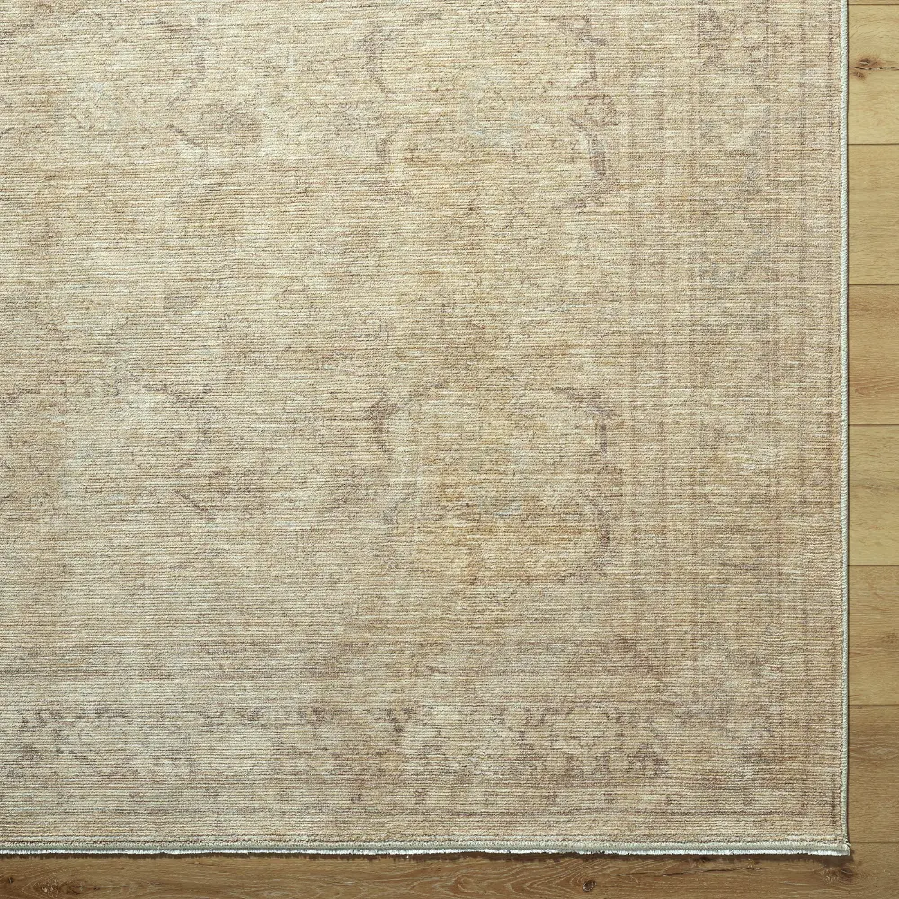 Galey Alix Fetscher V-Vintage Brown Green Traditional Fringe Living Dining Bedroom Rug GAHU2304 - Image 4