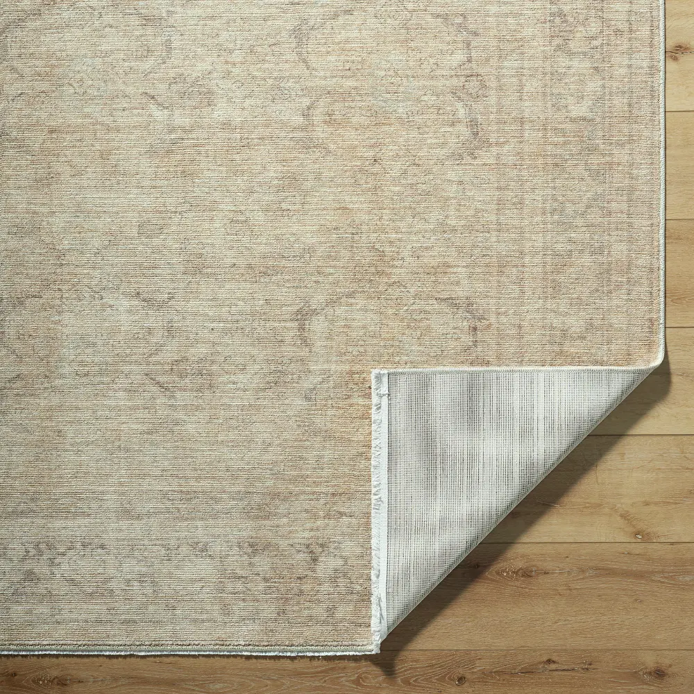 Galey Alix Fetscher V-Vintage Brown Green Traditional Fringe Living Dining Bedroom Rug GAHU2304 - Image 7