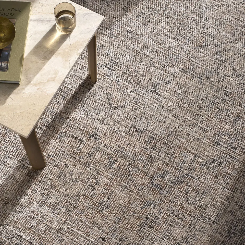 Galey Alix Maria Elena III-Vintage Brown Beige Blue Traditional Fringe Living Dining Bedroom Rug GADA2302 - Image 3