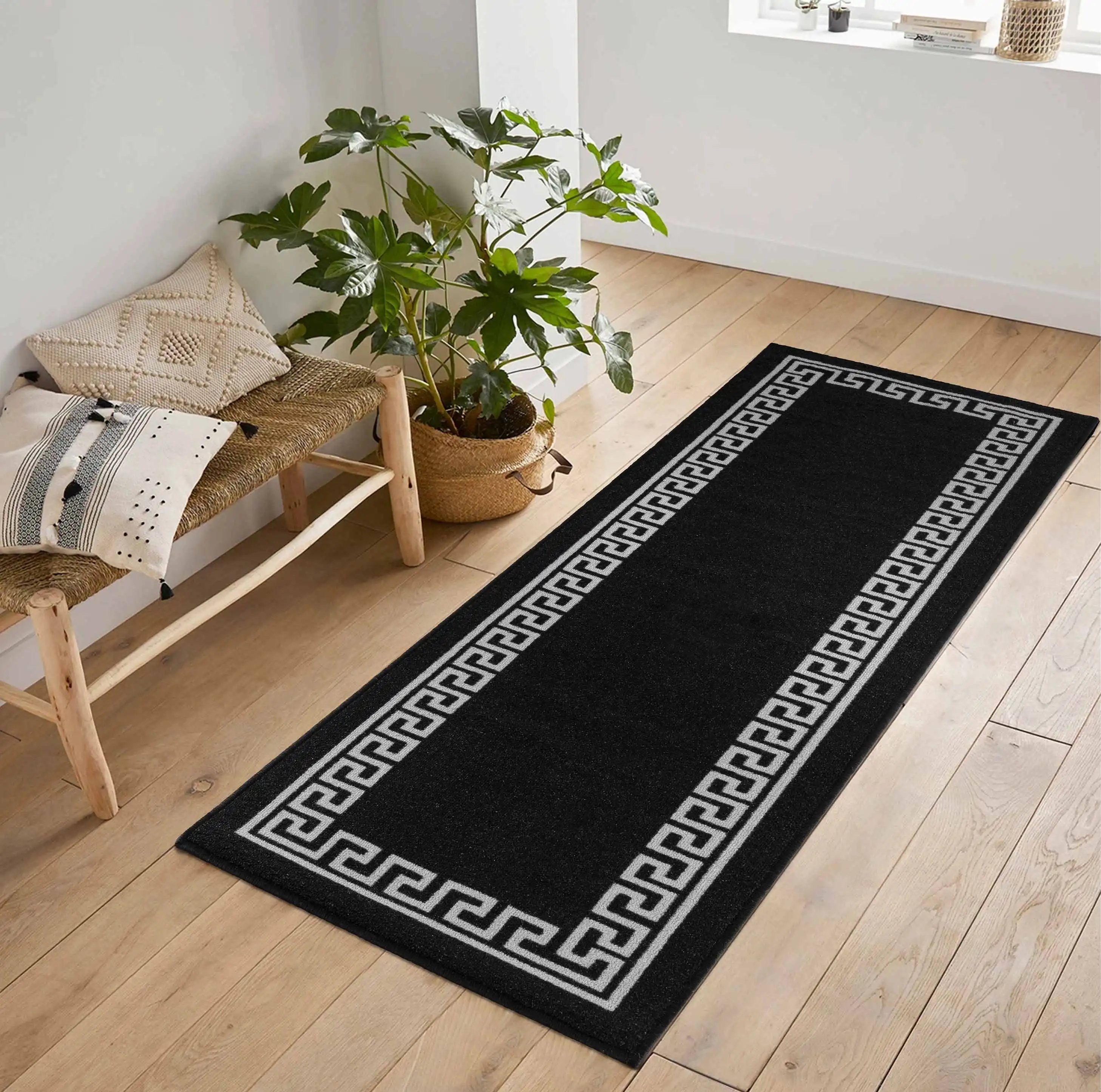 Washable Gel-Back Havana 413 Black Rug - Image 3