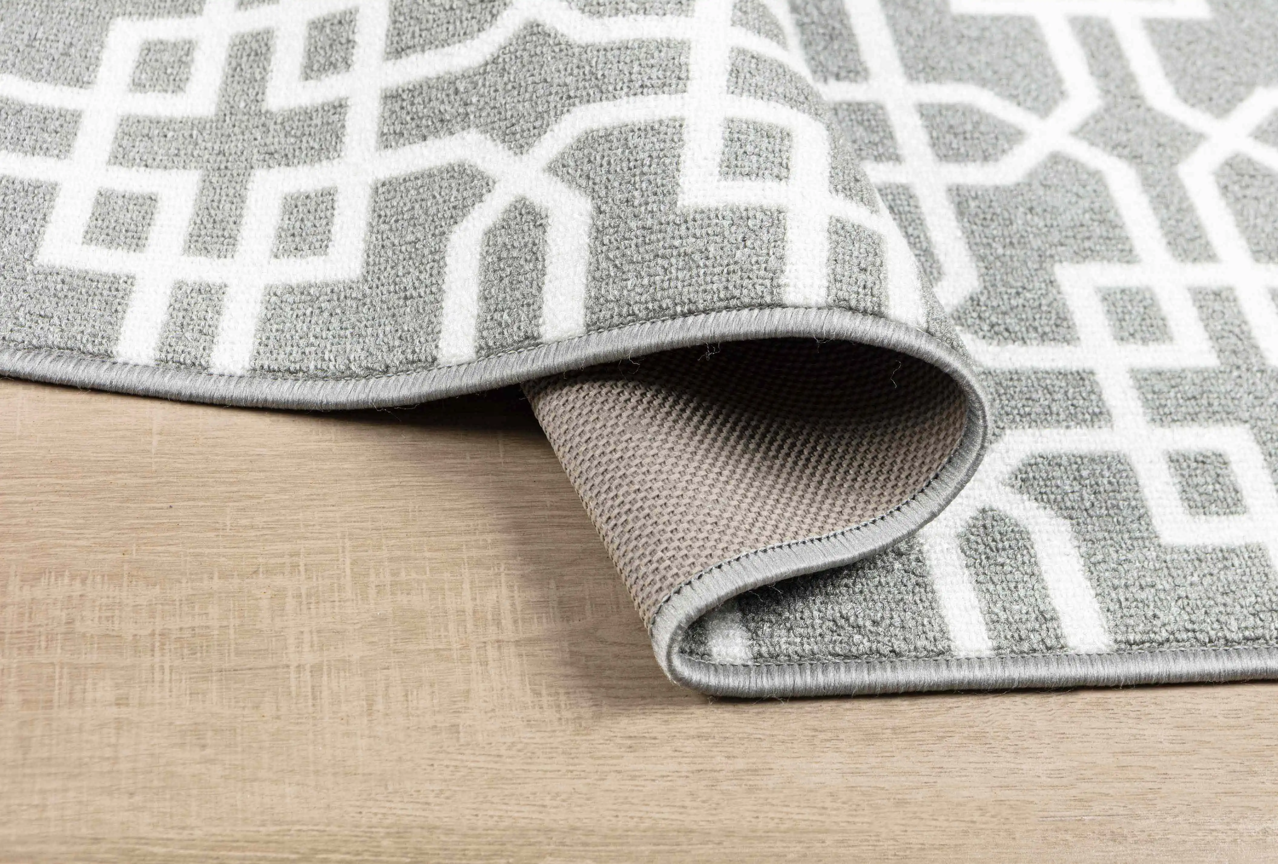 Washable Gel-Back Havana Siam Grey Cream Rug - Image 3