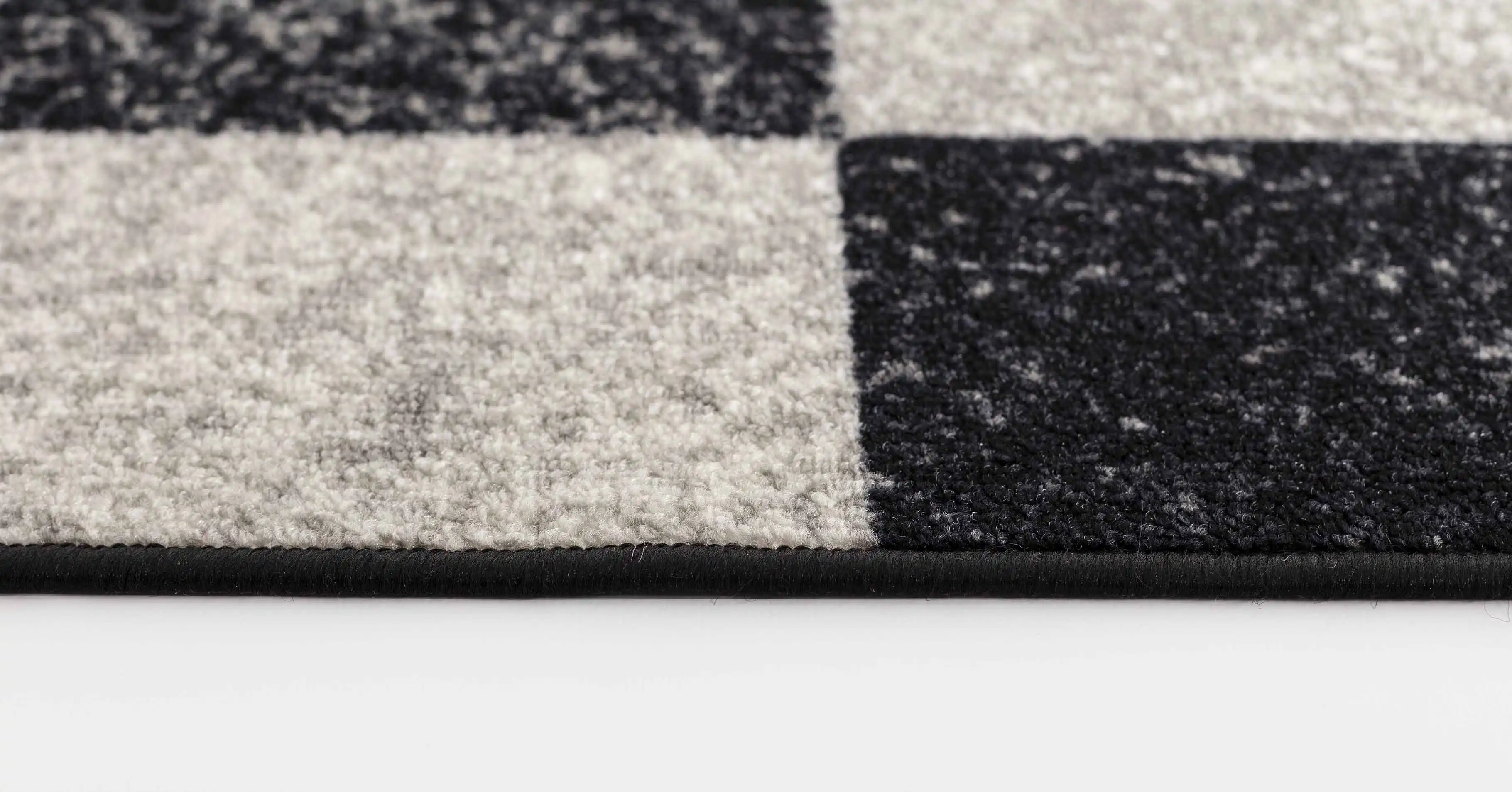 Washable Gel-Back Havana Square Black Rug - Image 3