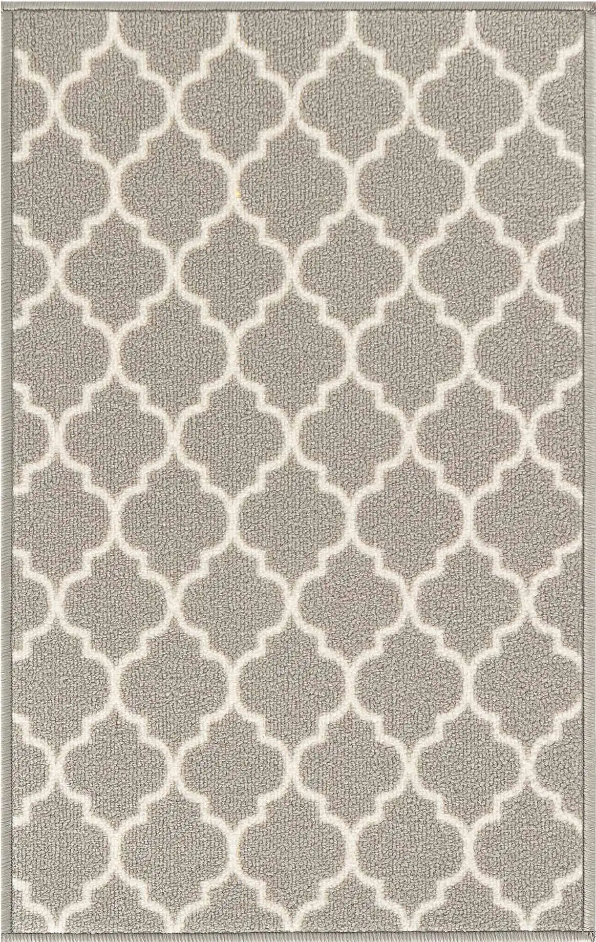 Washable Gel-Back Havana Trellis Grey Rug - Image 2