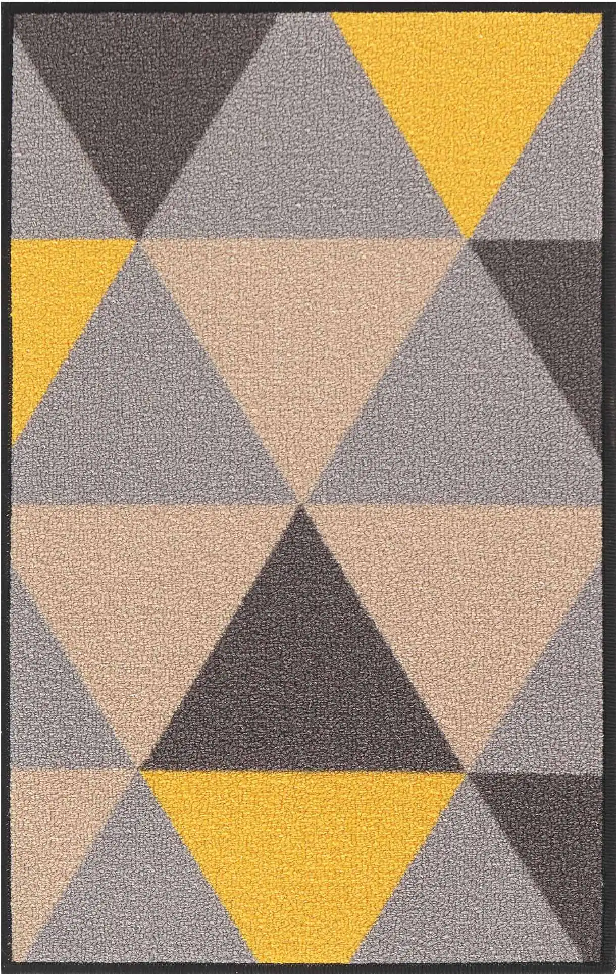 Washable Gel-Back Havana Triangle Dark Gold Rug - Image 2