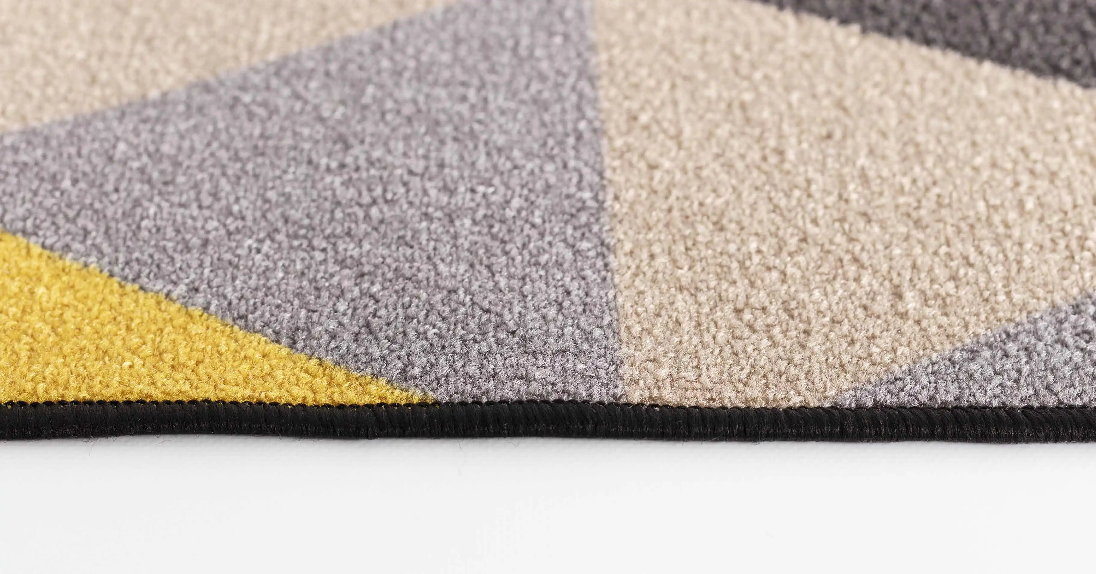 Washable Gel-Back Havana Triangle Dark Gold Rug - Image 3