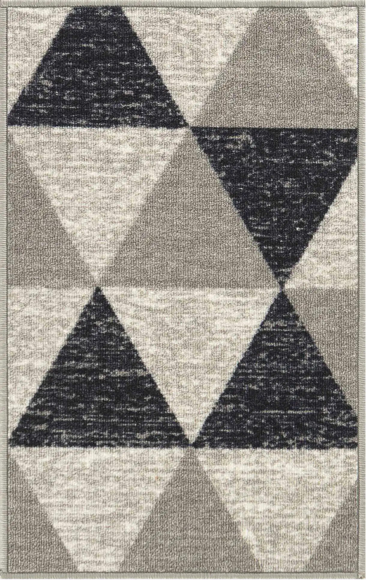Washable Gel-Back Havana Triangle Grey Rug - Image 2