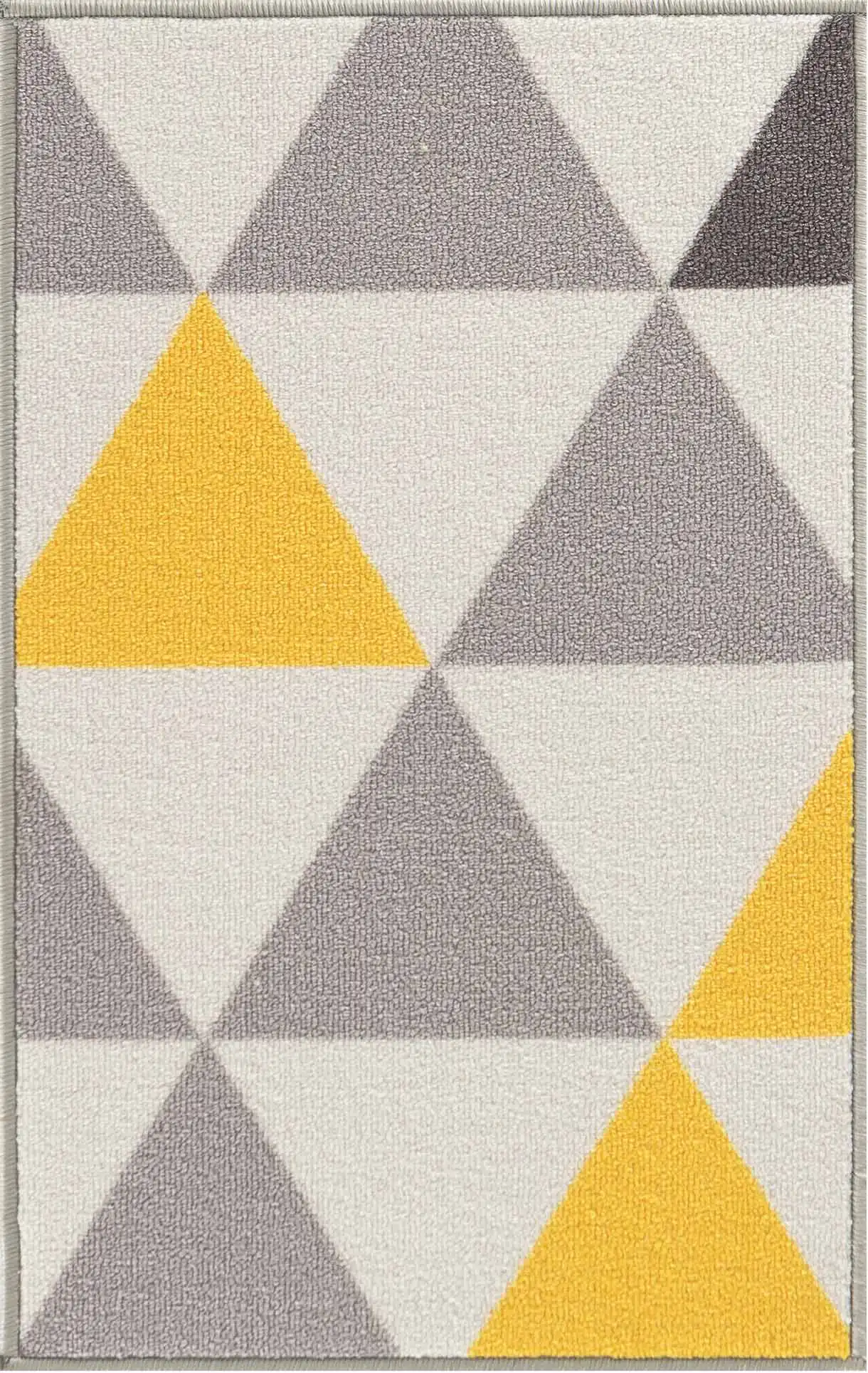 Washable Gel-Back Havana Triangle Light Gold Rug - Image 2