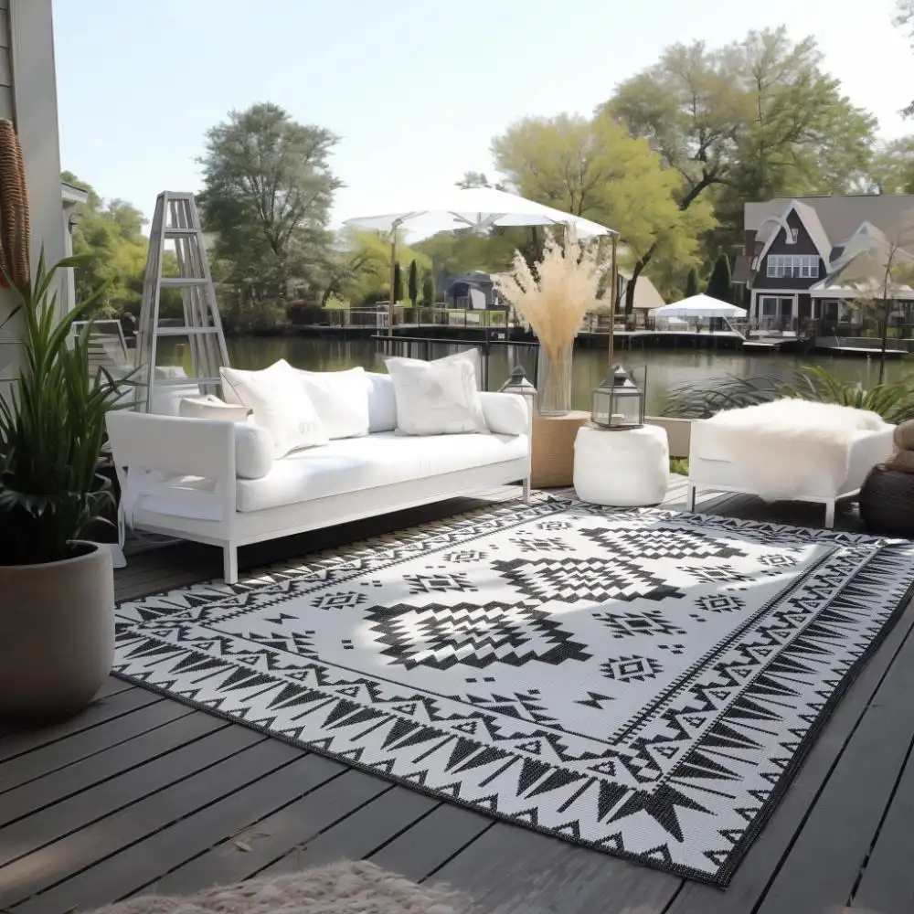 Gemini Reversible 106019 Black Rug - Image 2