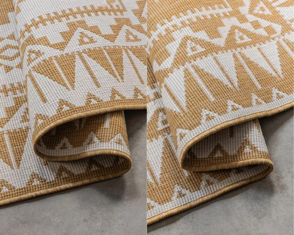 Gemini Reversible 106022 Ochre Rug - Image 3