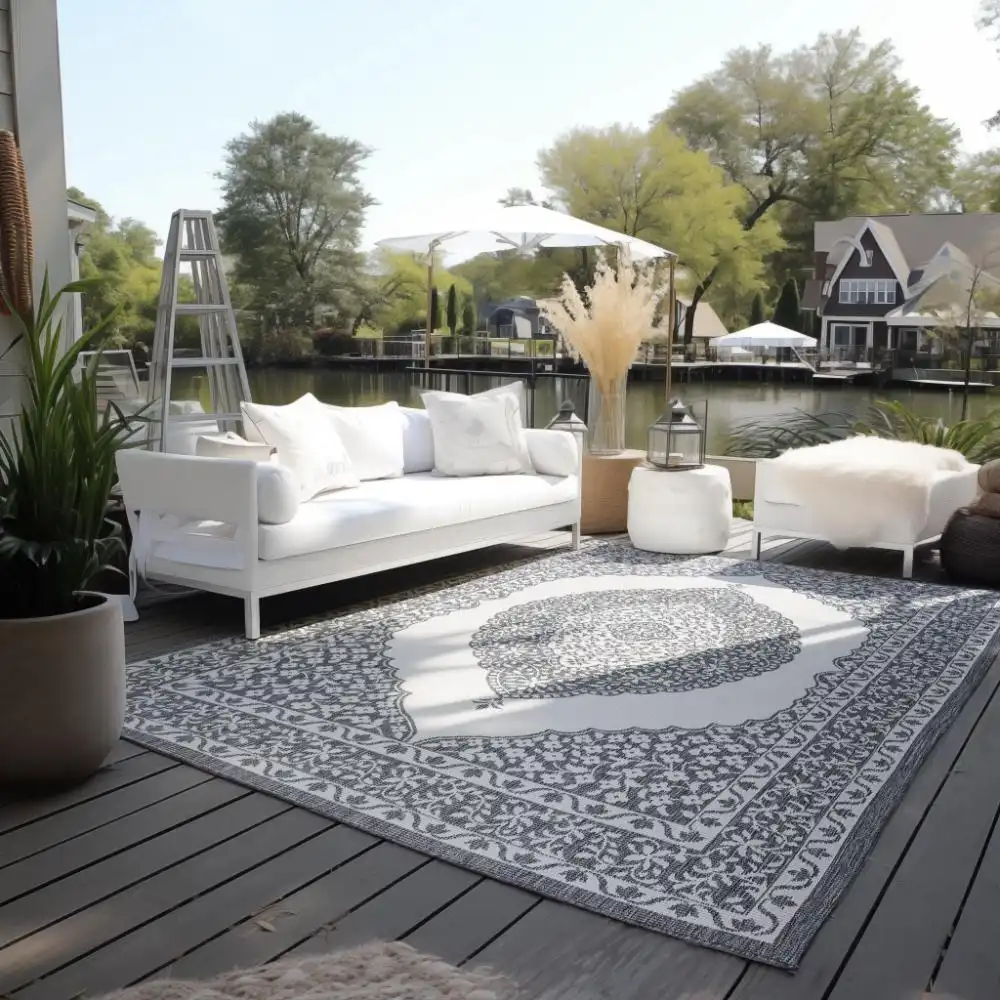 Gemini Reversible 106023 Silver Rug - Image 2