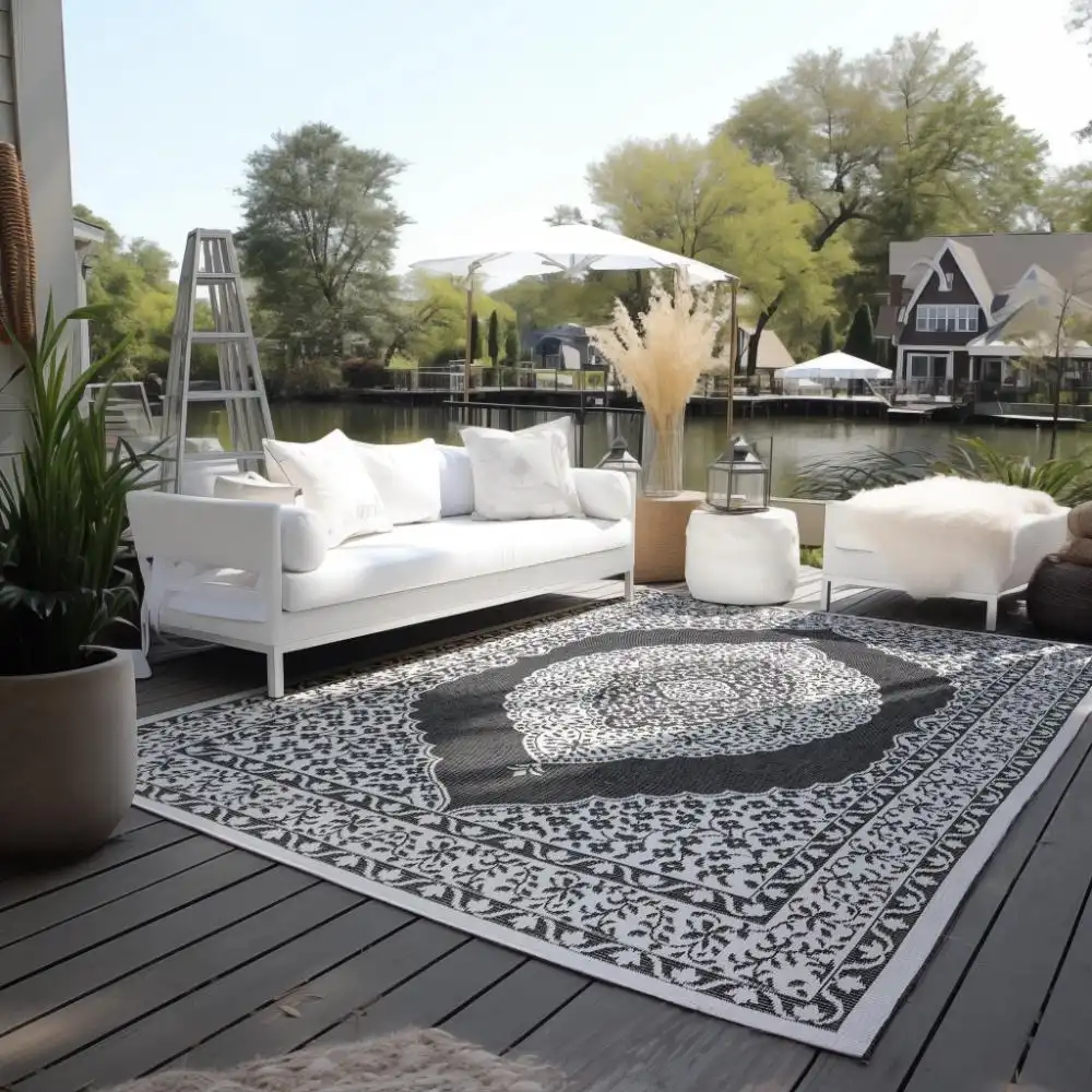 Gemini Reversible 106024 Black Rug - Image 2