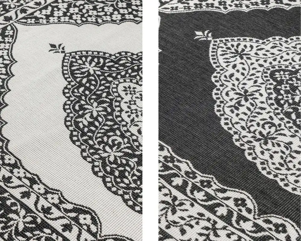 Gemini Reversible 106024 Black Rug - Image 3