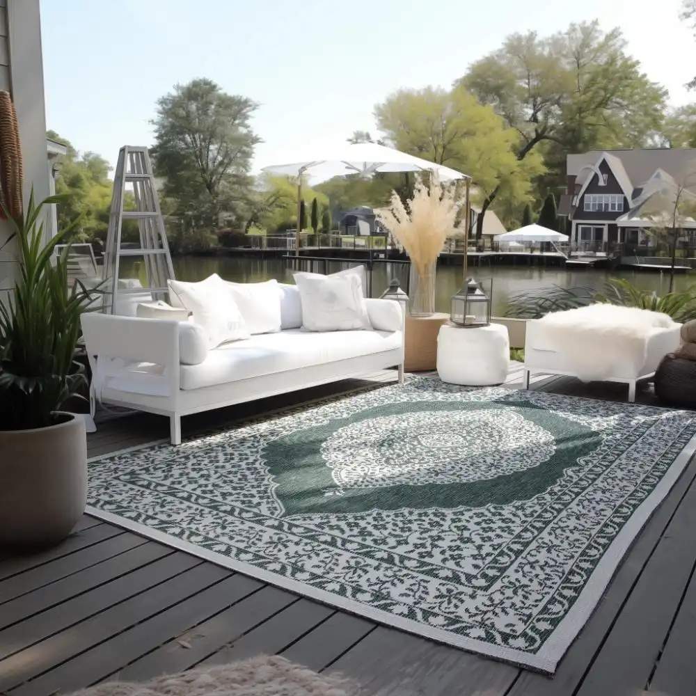 Gemini Reversible 106025 Green Rug - Image 2